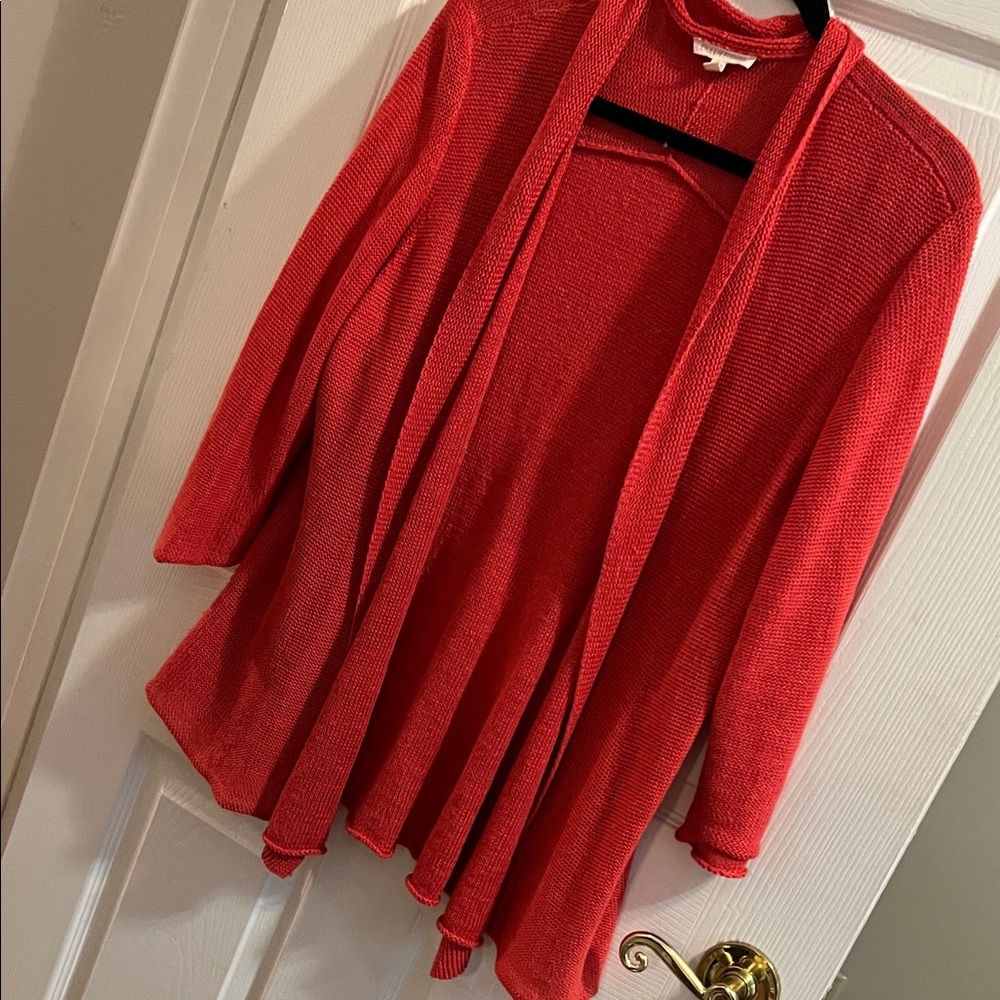 Eileen Fisher Scarlet Open-Front Cardigan